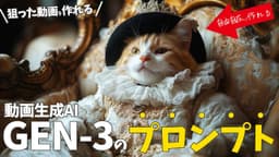 動画生成AI『GEN-3』のプロンプト一覧。カメラアングルを変えて"狙った動画を作る"方法について